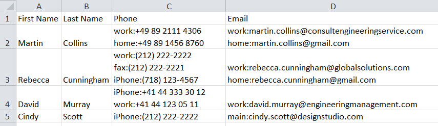 Import your BCB contacts with labels to Excel